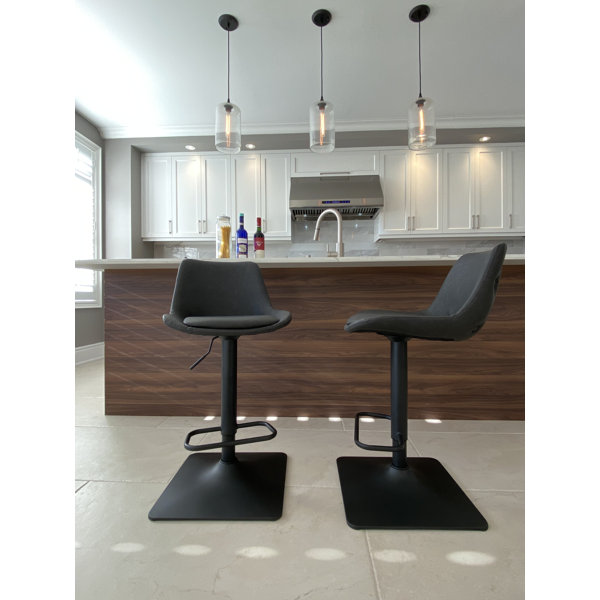 SEAT4U Rosedale Swivel Adjustable Height Bar Stool Wayfair